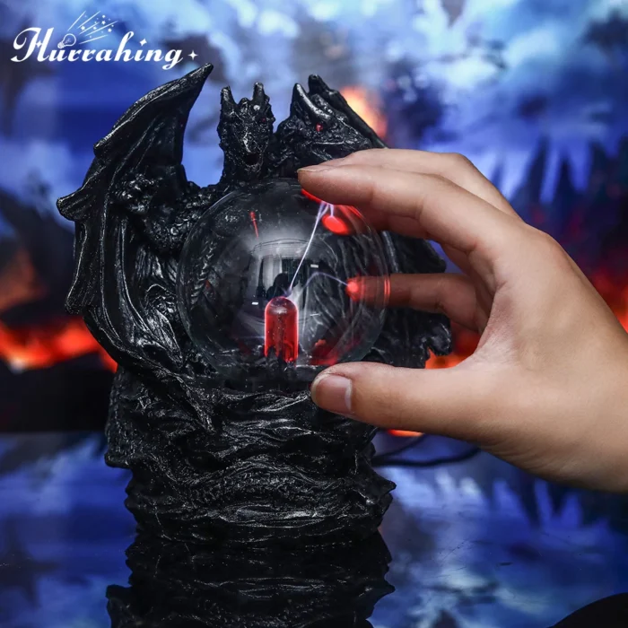 Lampe Plasma boule de verre dragon