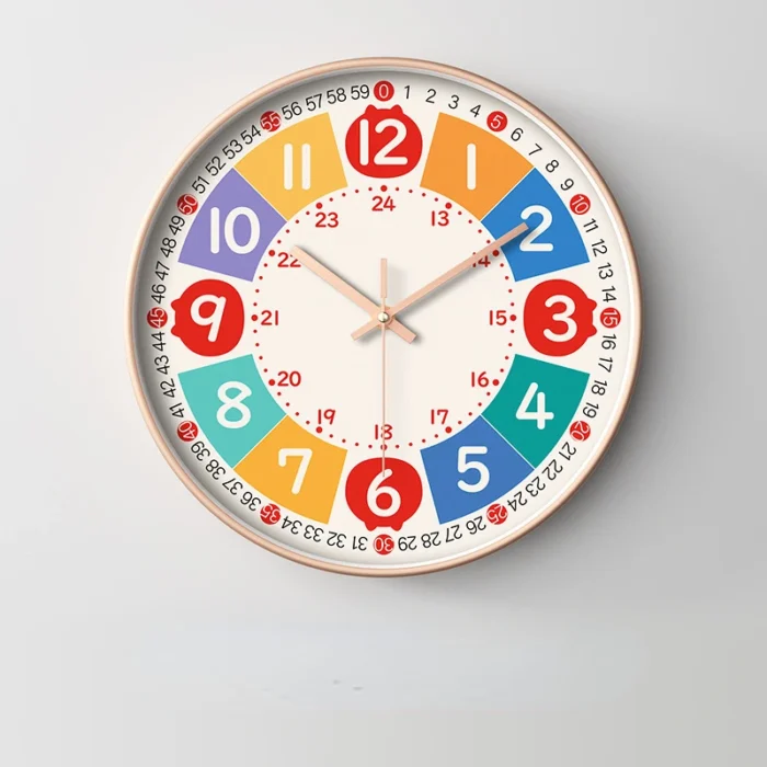 Horloge murale originale ronde fuchsia