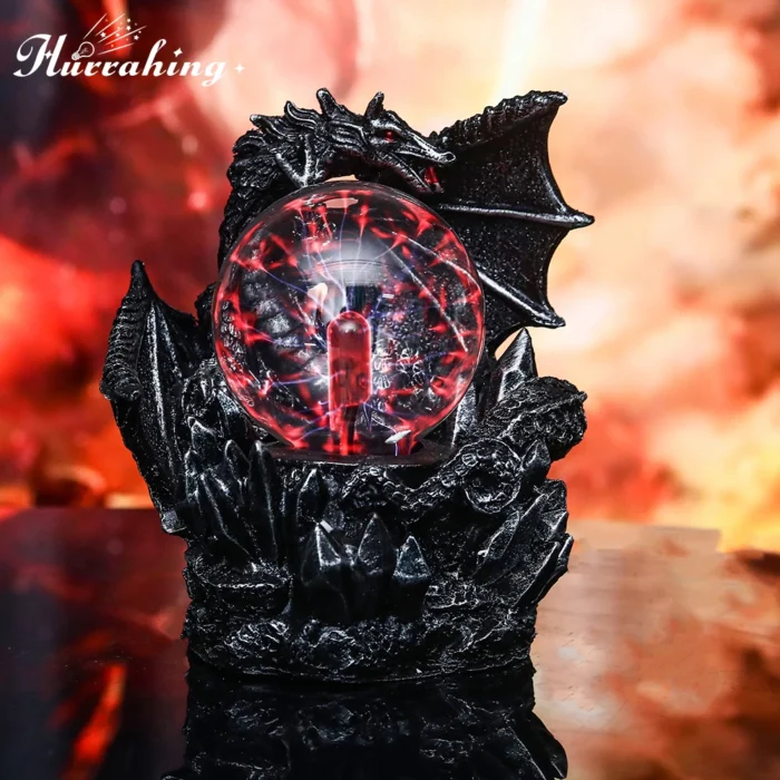 Lampe Plasma boule de verre dragon