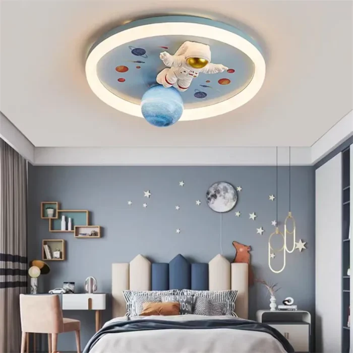 Plafonnier LED astronaute rond créatif