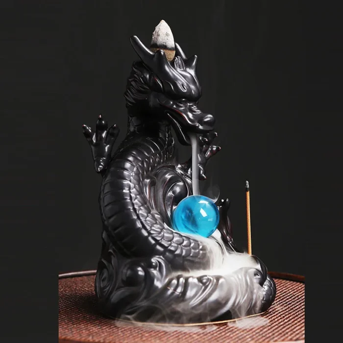 Brûleur d'encens à reflux dragon chinois classique