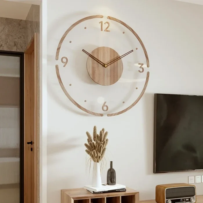 Horloge murale bois design