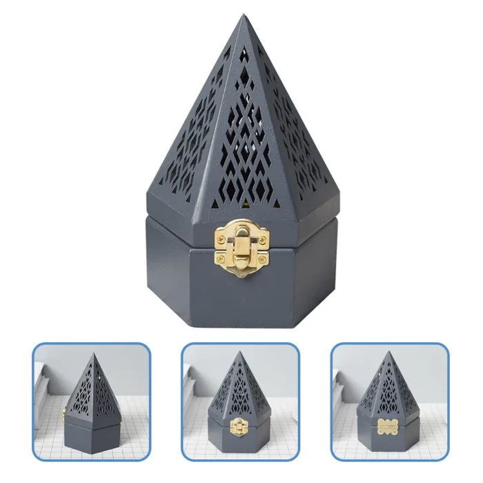 Brûleur d'encens vintage forme pyramide