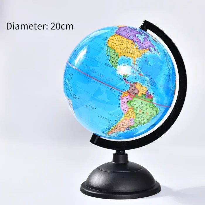 Globe terrestre en bois avec lumière LED