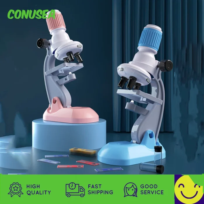 Kit de microscope enfant avec objectif Hd et triple zoom