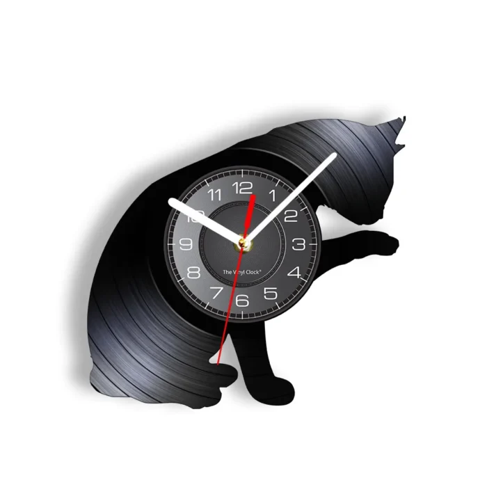 Horloge murale originale chaton noir