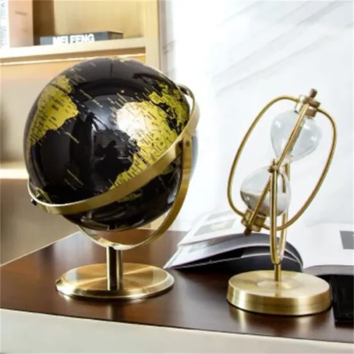 Globe rotatif moderne de luxe en métal