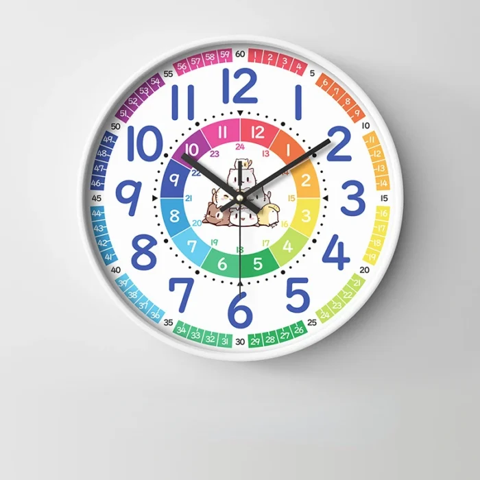 Horloge murale originale ronde fuchsia