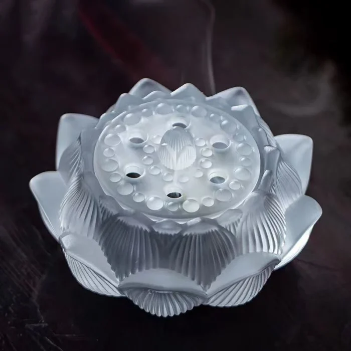 Brûleur d'encens en verre nickel