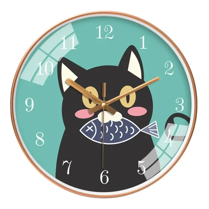 Horloge murale d'animaux de dessin animé