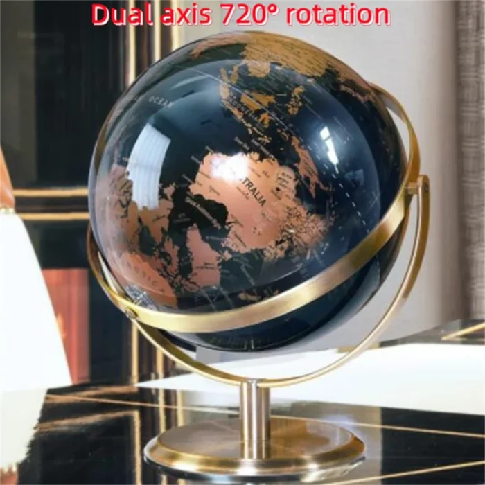 Globe rotatif moderne de luxe en métal