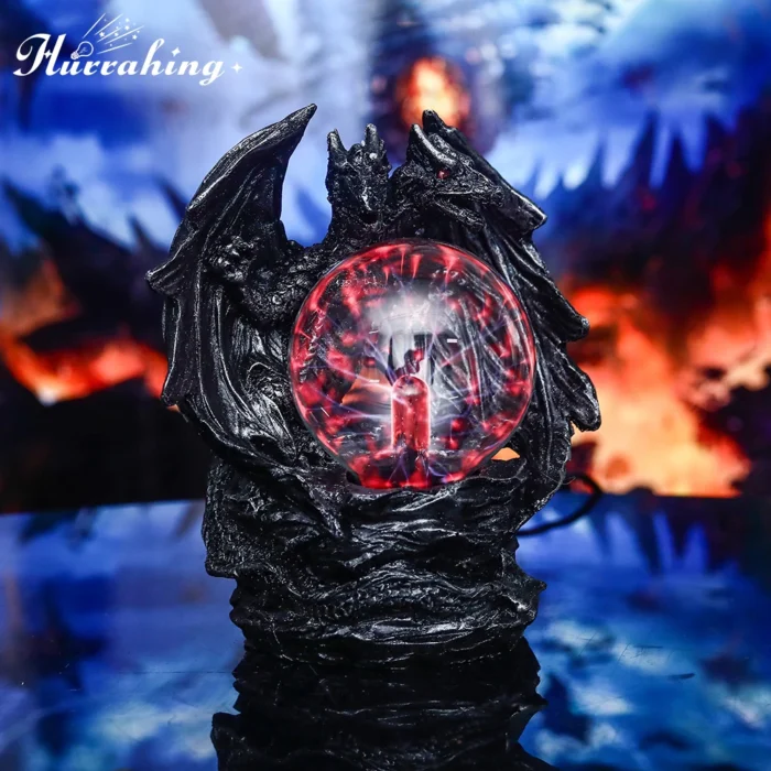 Lampe Plasma boule de verre dragon