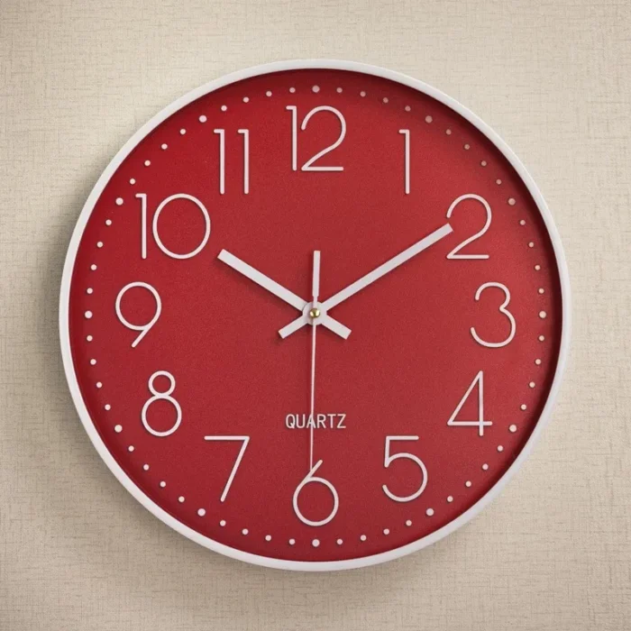 Horloge murale décorative avec couvercle en verre