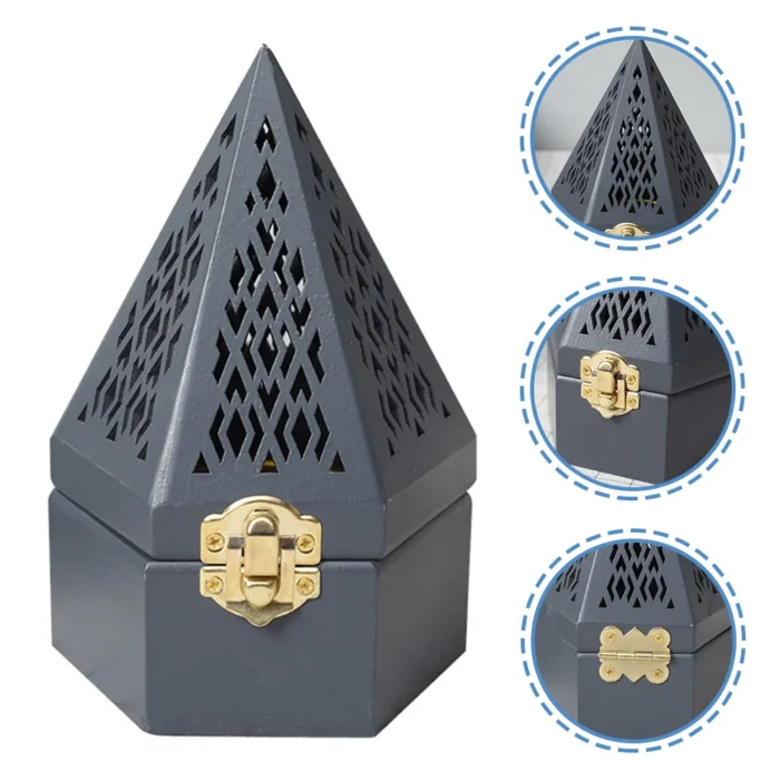 Brûleur d'encens vintage forme pyramide