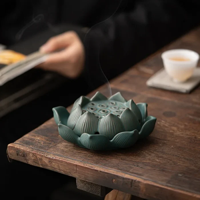 Brûleur d'encens portable en céramique