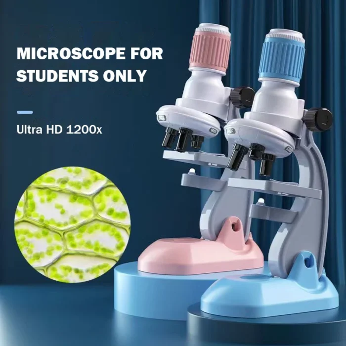 Kit de microscope enfant avec objectif Hd et triple zoom