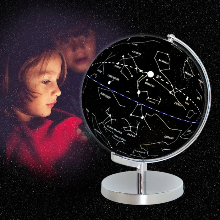 Globe terrestre avec support en métal
