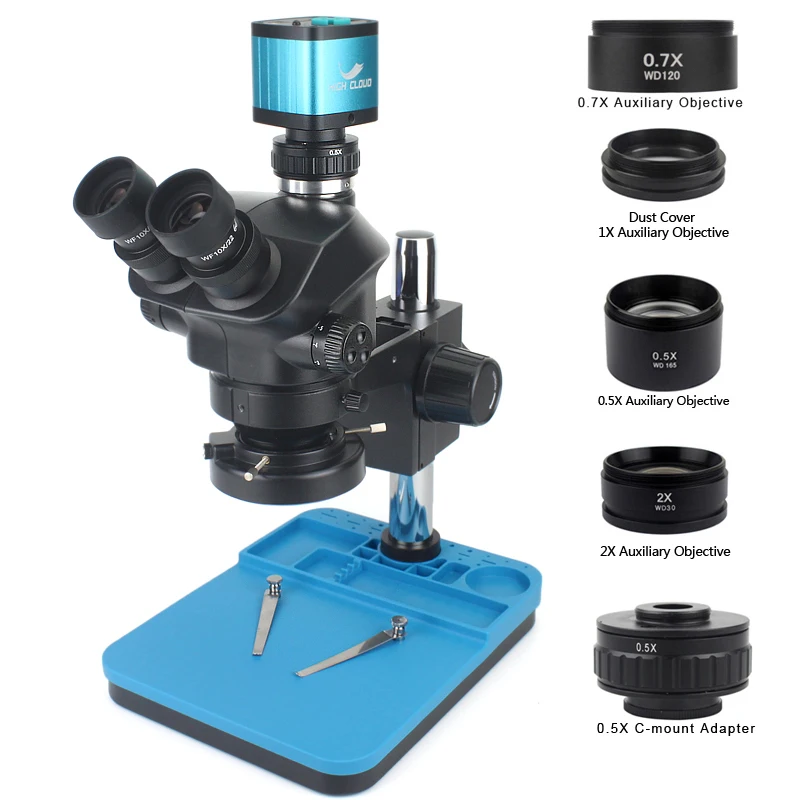 Lentille Auxiliaire 0,75X Pour Microscope Stéréo - Augmente La Distance De Travail WD Jusqu'à 165 Mm