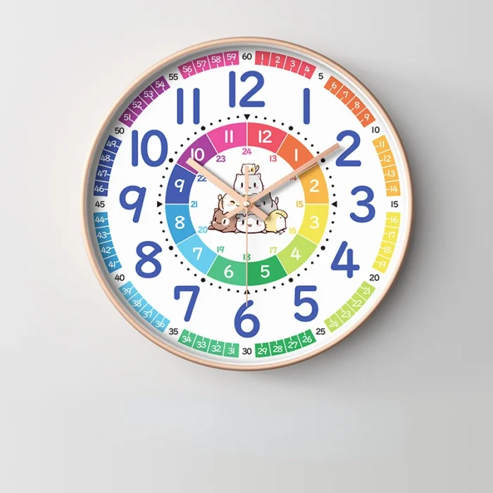 Horloge murale originale ronde fuchsia