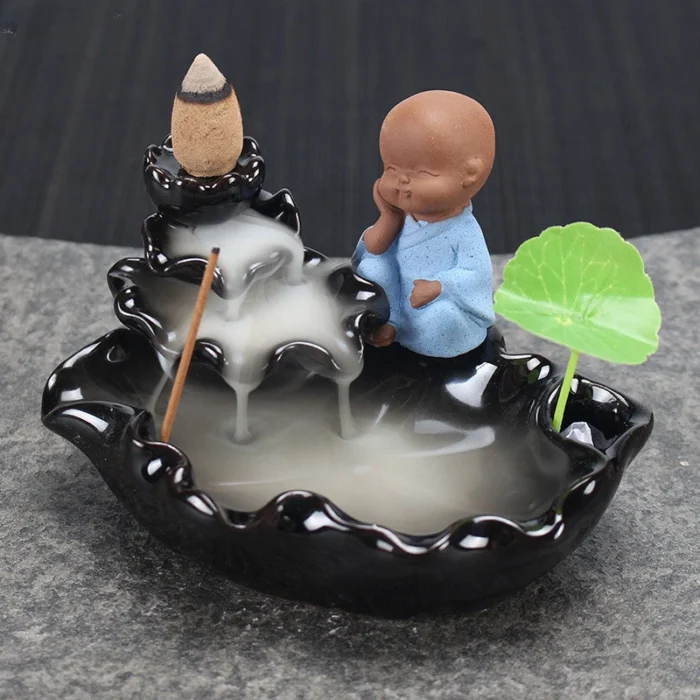 Brûleur d'encens à reflux de petit moine – Image 1