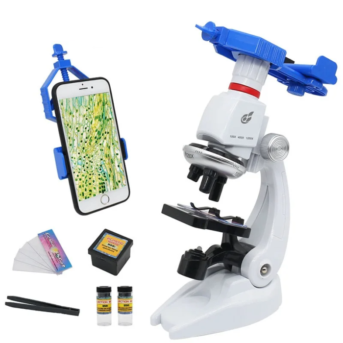 Microscope biologique éclairé 1200x pour enfants