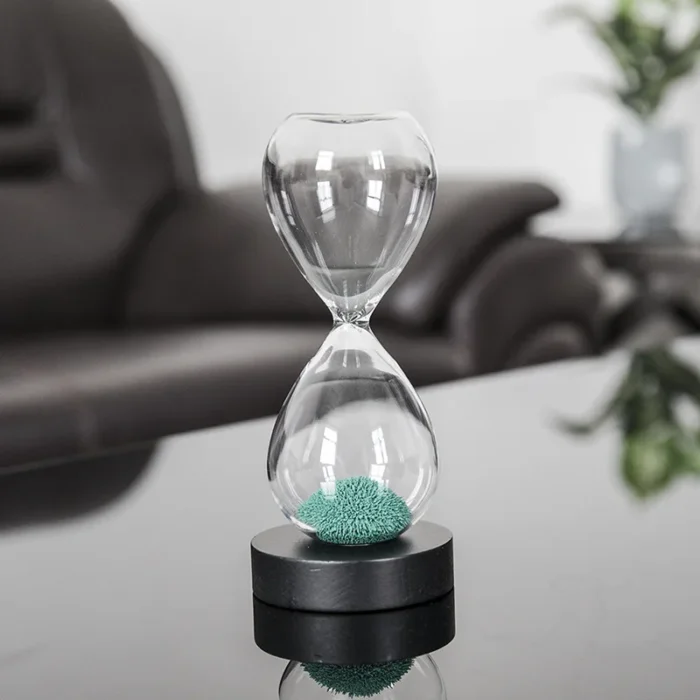 Sablier magnétique vert créatif