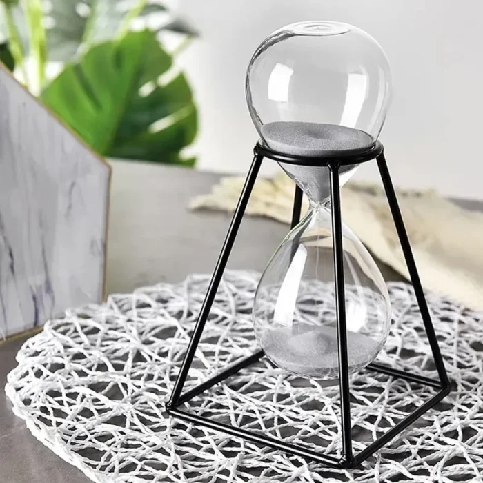 Sablier déco avec socle en métal