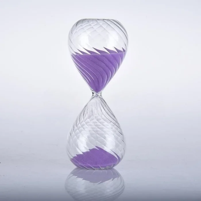 Sablier en verre sergé