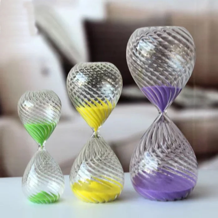 Sablier en verre sergé