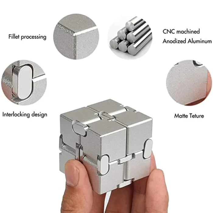 Cube infini en alliage d'aluminium