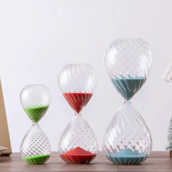 Sablier en verre sergé