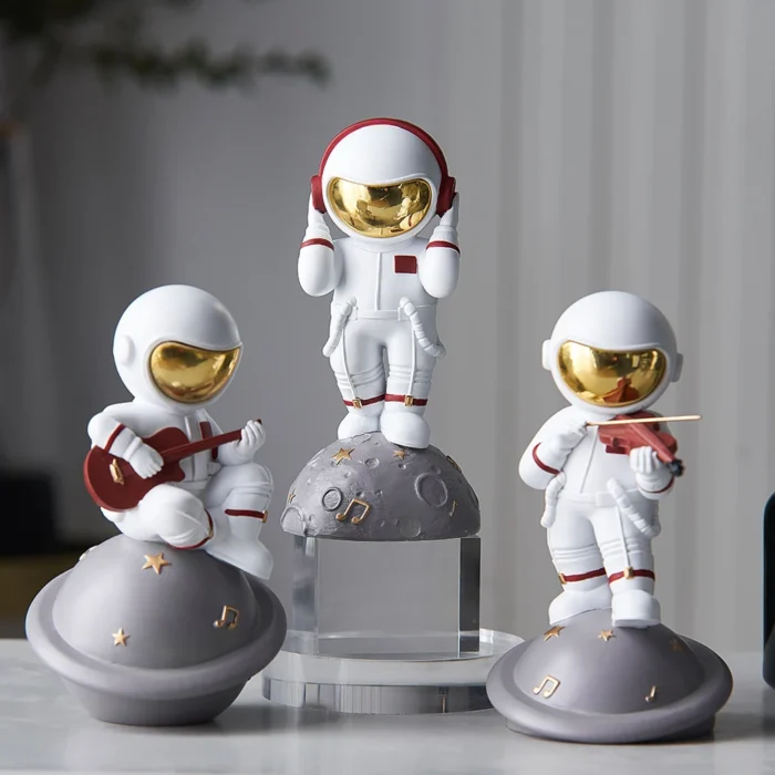 Figurine astronautes musiciens