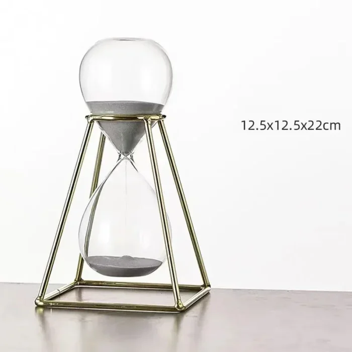 Sablier déco avec socle en métal