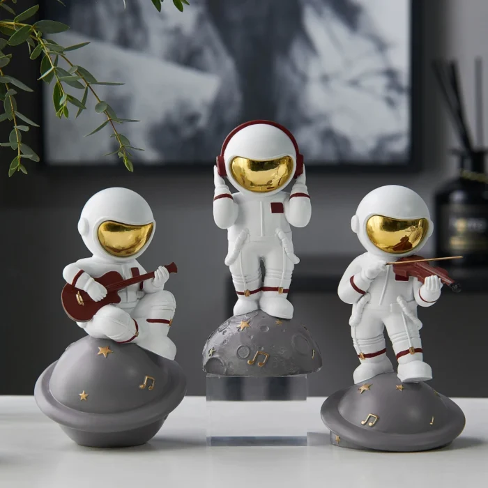 Figurine astronautes musiciens