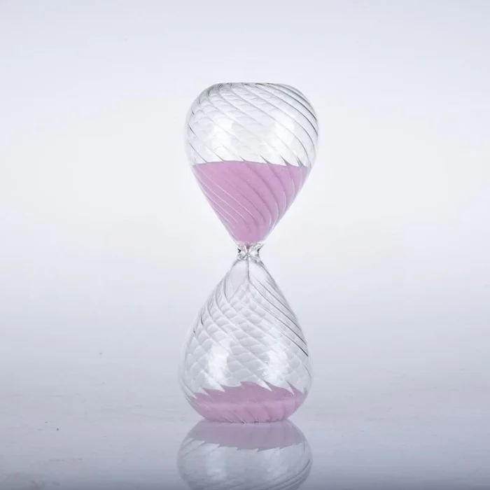 Sablier en verre sergé