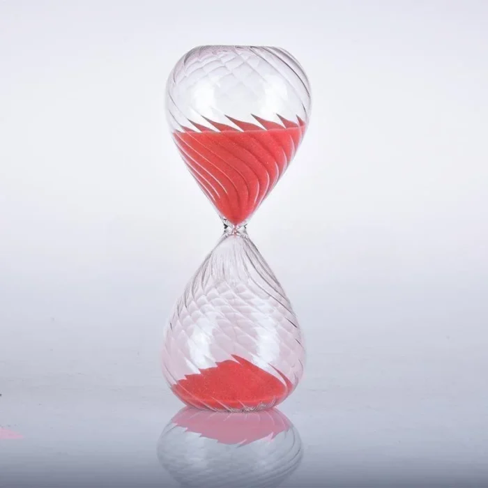 Sablier en verre sergé
