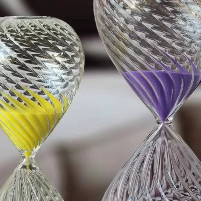 Sablier en verre sergé